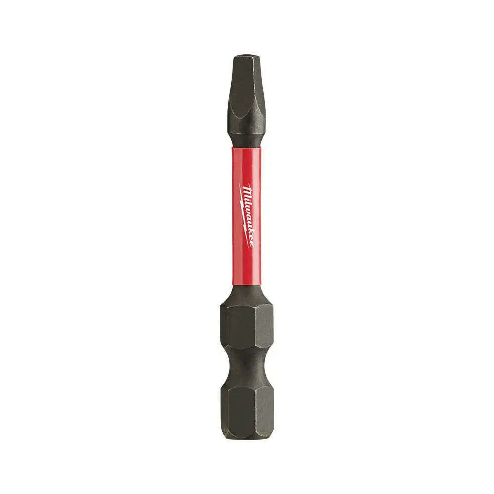 MILWAUKEE R2 x 50mm Robertson/Square Power Screwdriver Bit - SHOCKWAVE - 5 Piece 48324606