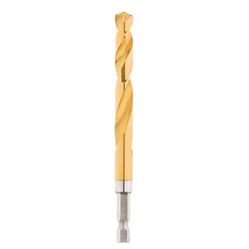 MILWAUKEE 9.0 x 117mm 1/4-Hex Quick-Change HSS-TiN Jobber Drill Bit - RED-HELIX 48894821