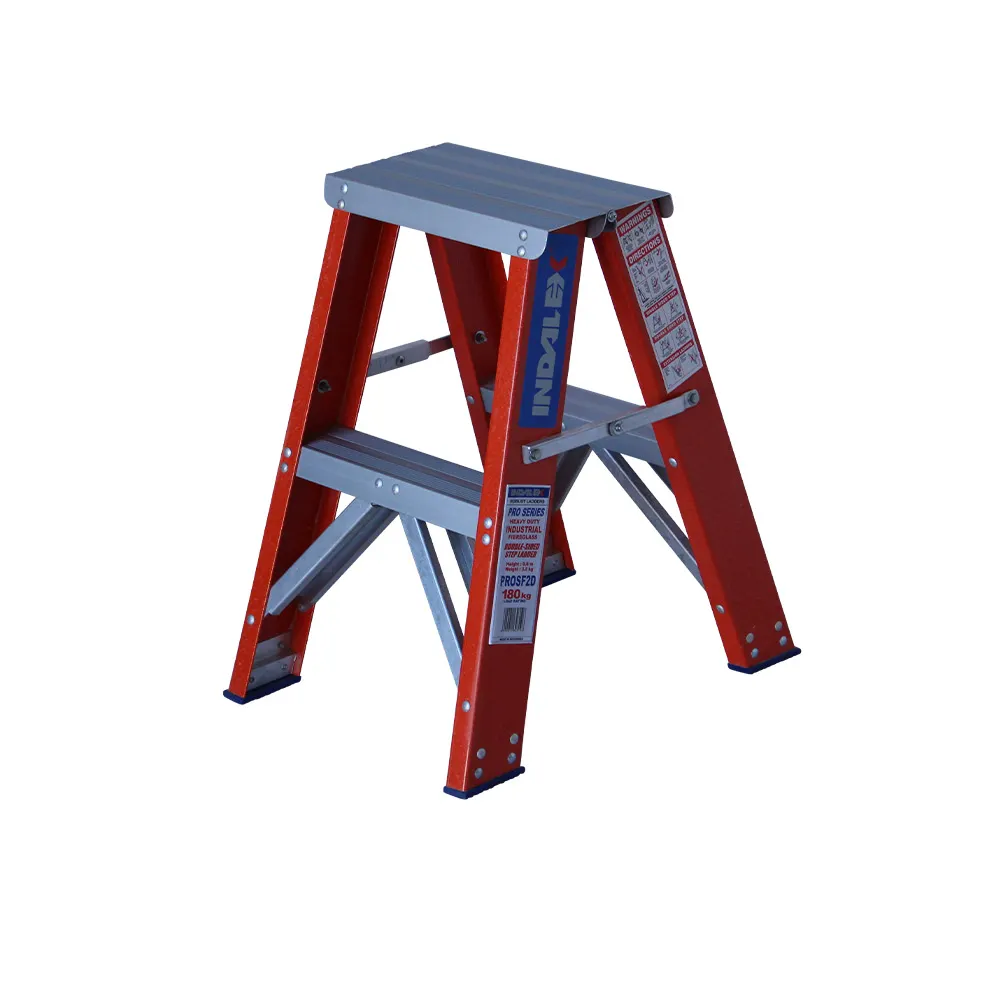 INDALEX 180kg Pro 0.6m Double Sided Fibreglass Step Ladder PROSF2D