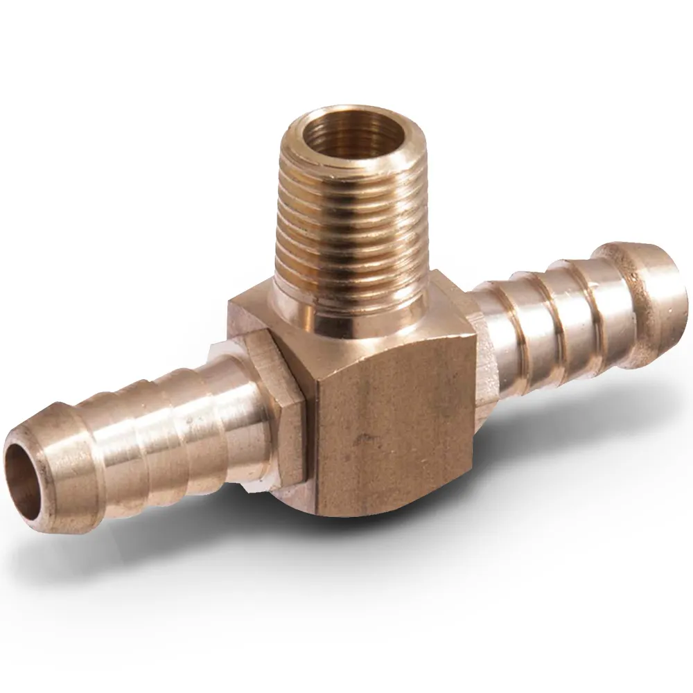SONSBEEK Brass Tee 3/8inch Hose Barb - 3/8inch Bsp Male