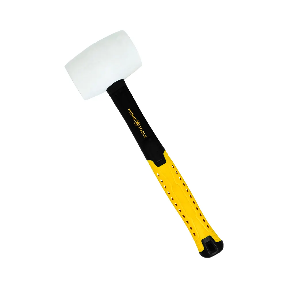 MUMME 16oz/450g Fiberglass Handle Rubber Mallet Black - Rubber Grip 5RMFG16W