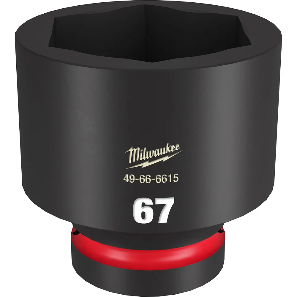 MILWAUKEE SHOCKWAVE 1inch Drive 67mm Standard 6 Point Impact Socket 49666615