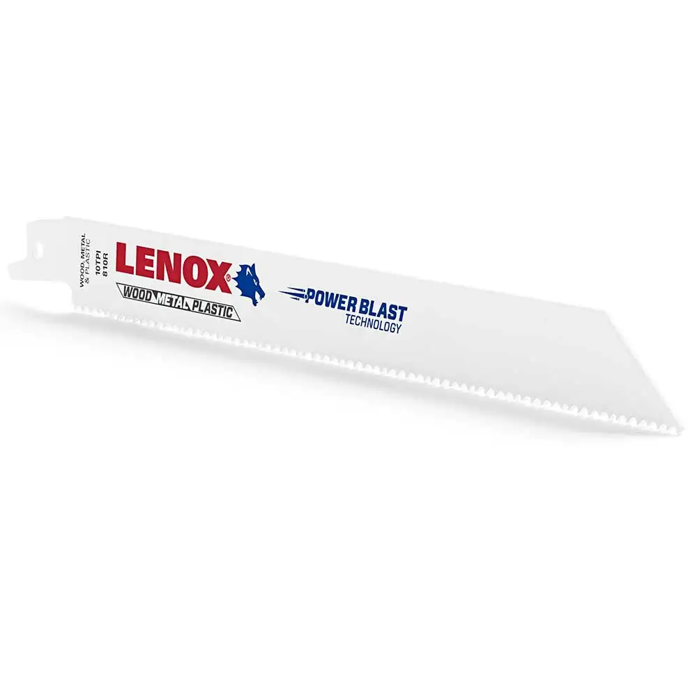 LENOX 200mm 10 TPI General Purpose Bi-Metal Reciprocating Saw Blades - 5 Pack 20580810R