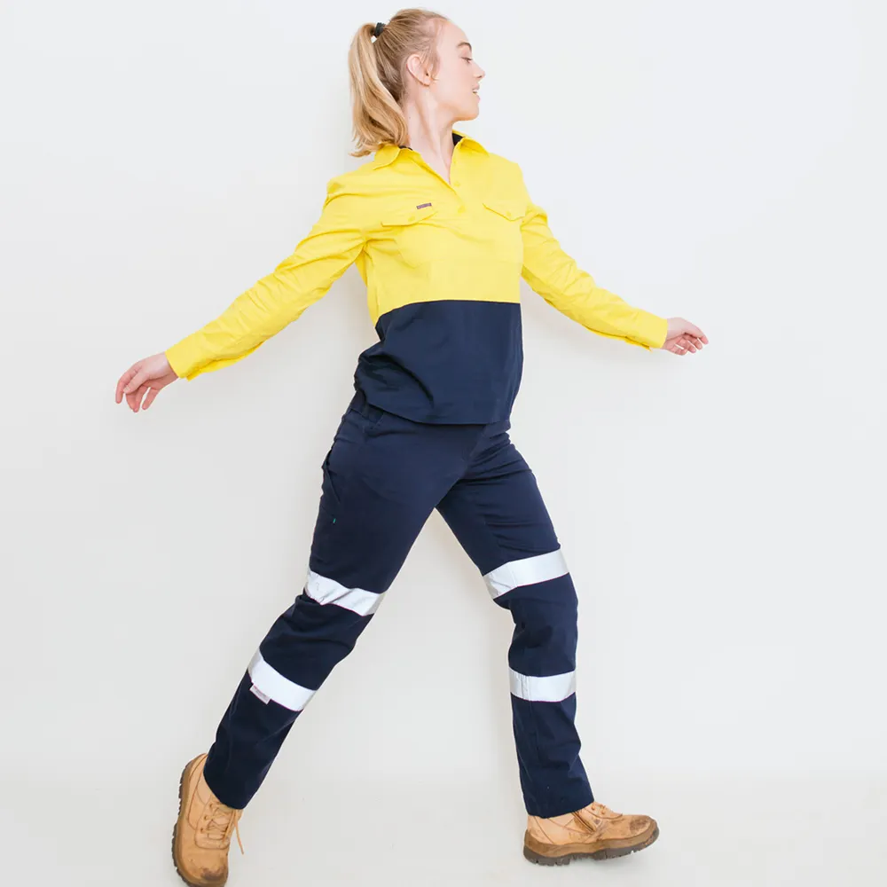 GREEN HIP Hi-Vis Light Weight Shirt Long Sleeves Yellow/Blue SLS-HIVIS-YB 24