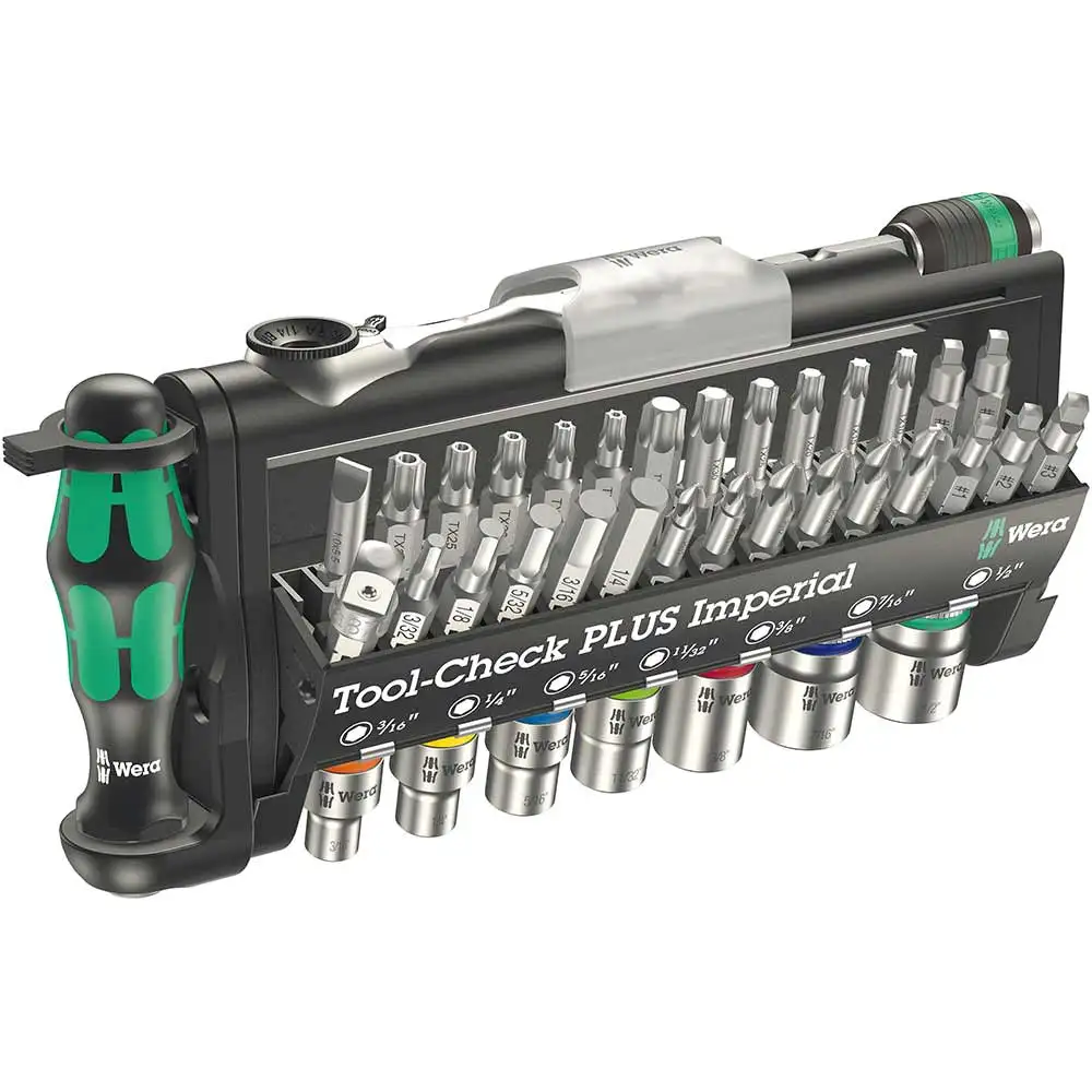 WERA 1/4" AF Screwdriver & Offset Imperial Ratchet Set - 39 Piece WER056491