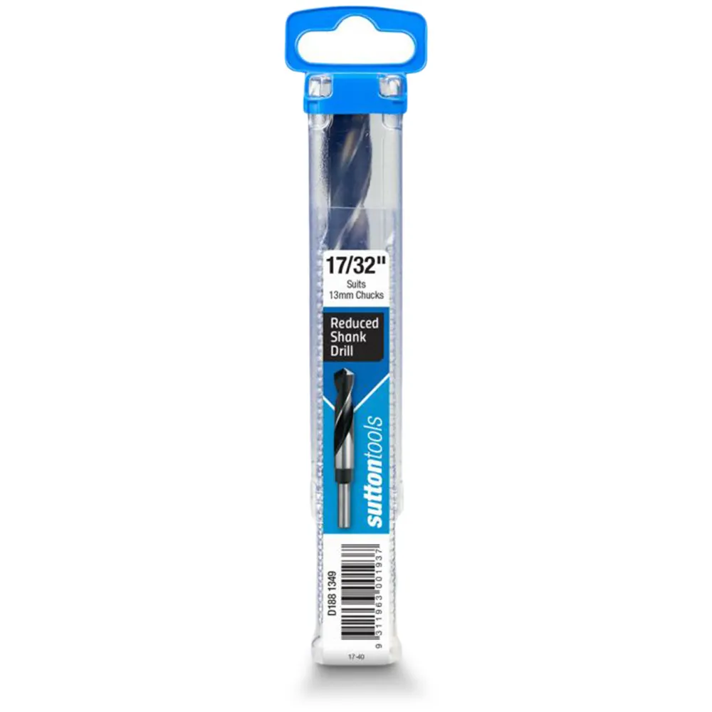 SUTTON 17/32inch x 152mm 12.5mm Reduced Shank HSS Metal Drill Bit