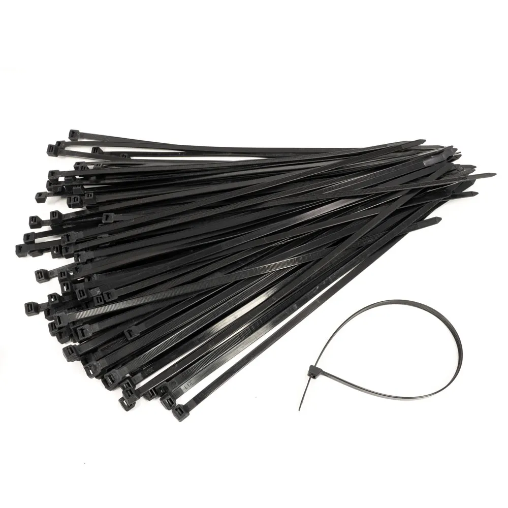 DETROIT 7.6x380mm 100 Pack Black Cable Ties DCT38076MM