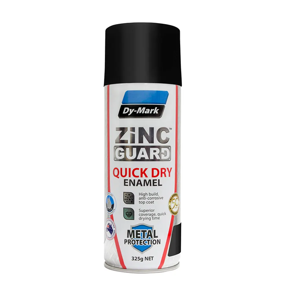 DYMARK 325g Aerosol Quick Dry Satin Black Zinc Guard Paint Enamel 230932201