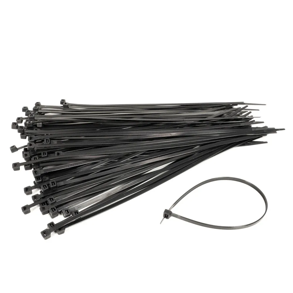 DETROIT 4.8x300mm 100 Pack Black Cable Ties DCT30048MM