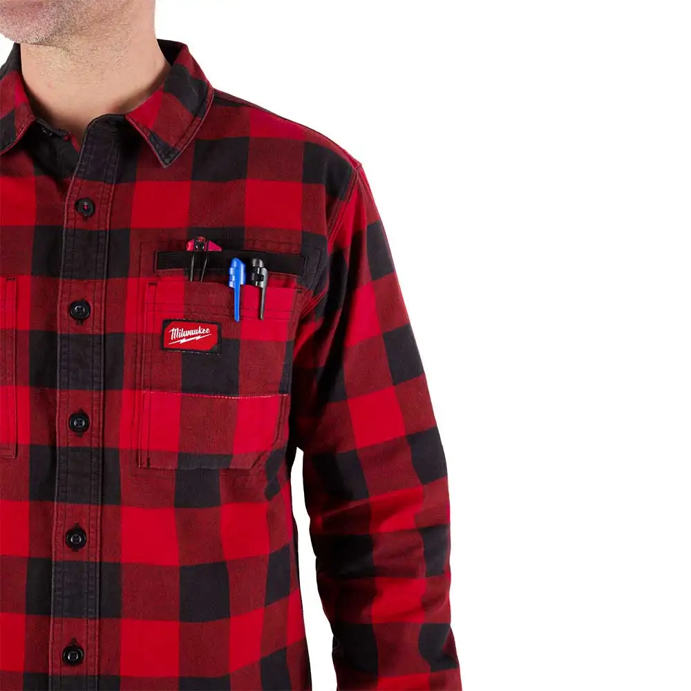 MILWAUKEE Gridiron Flannel Shirt Red
