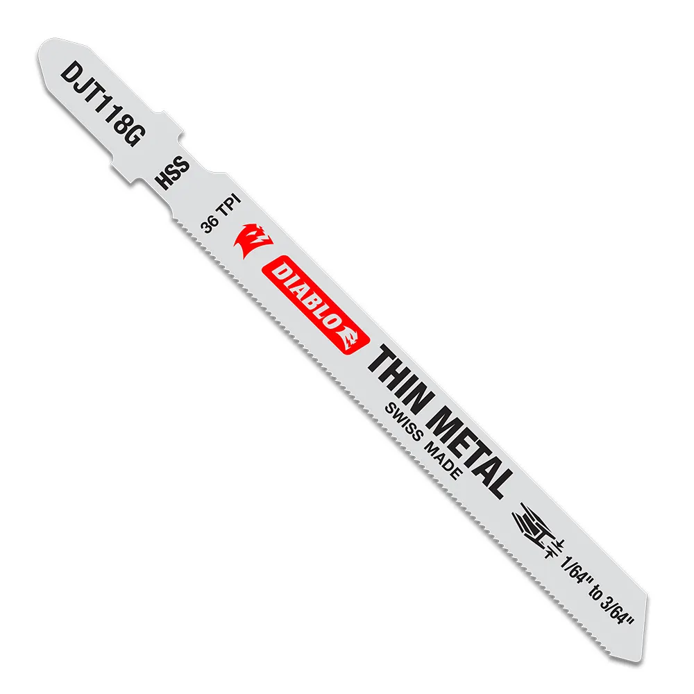 DIABLO 92mm High Speed Steel Jig Saw Blade For Thin Metal Up To 1.5mm 5 Piece 2608F02261