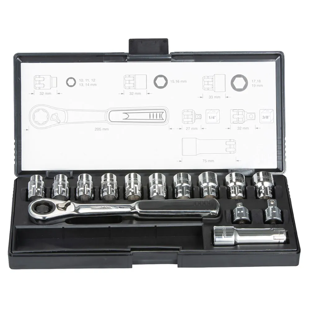 MAKITA Pass Thru Socket Set - 14 Piece B-65595