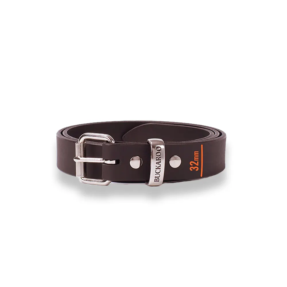 BUCKAROO 1 1/4" Wide Black Leather Uniform Belt KSB32