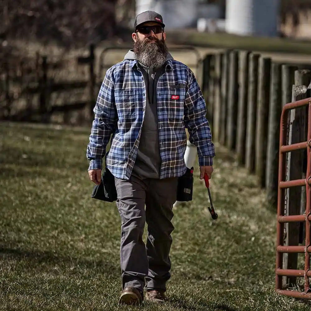 MILWAUKEE Gridiron Flannel Shirt Blue