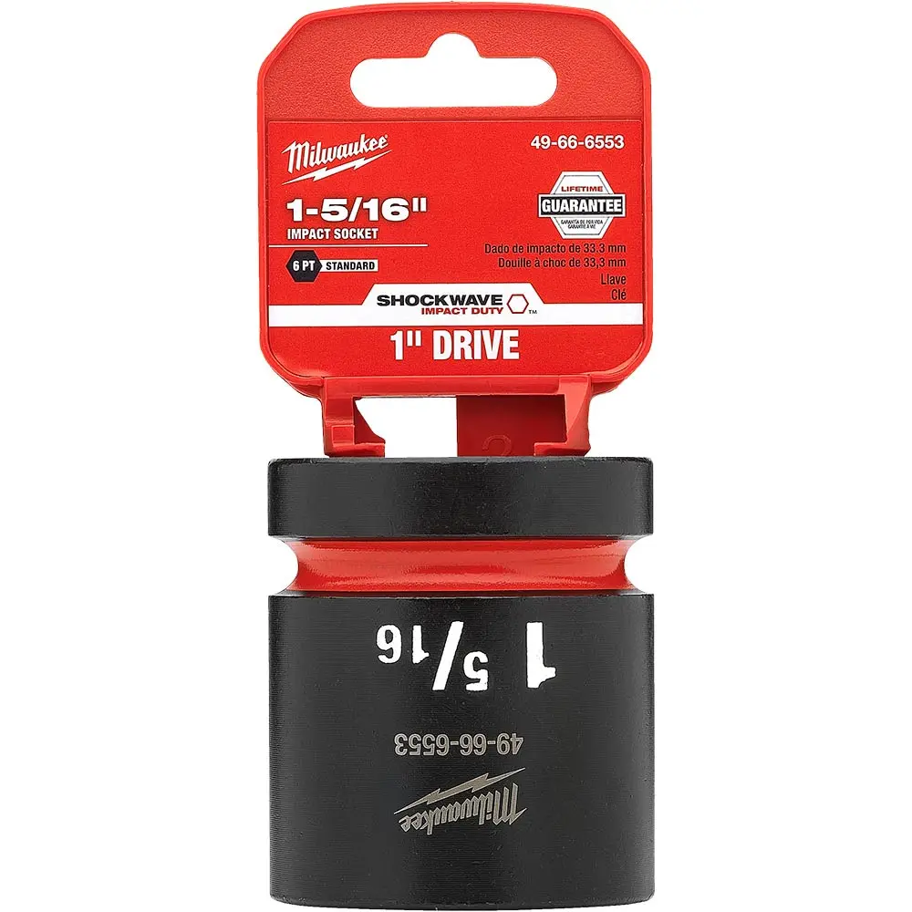 MILWAUKEE SHOCKWAVE 1" Drive 1-5/16" Standard 6 Point Impact Socket 49666553