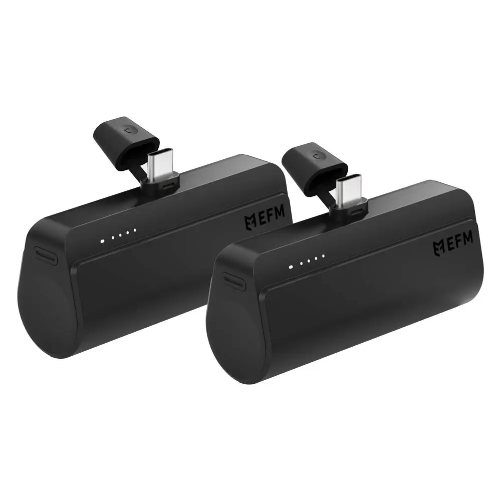 EFM 5000mAh Power On-The-Go Power Bank Twin Pack - Black EFPOTGT932BLA