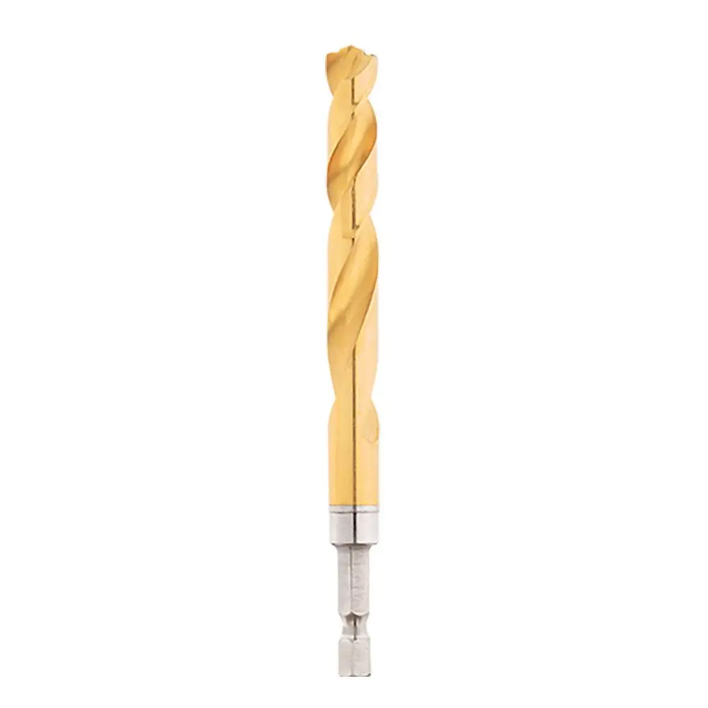 MILWAUKEE 10.0 x 120mm 1/4-Hex Quick-Change HSS-TiN Jobber Drill Bit - RED-HELIX 48894823