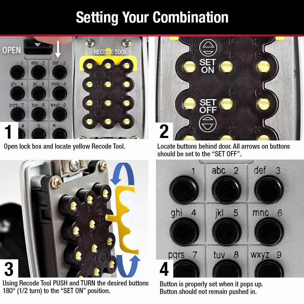 MASTER LOCK 5423D Wall Mount Push Button Lock Box 5423DAU