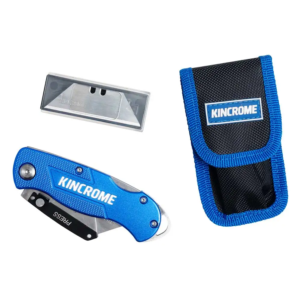 KINCROME Folding Utility Knife with Pouch TT Exclusive - 5 Piece Blades K060045P