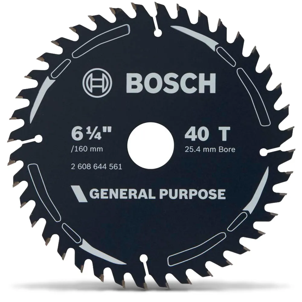 BOSCH 160mm 40T TCT Circular Saw Blade for Wood Cutting - GENERAL PURPOSE