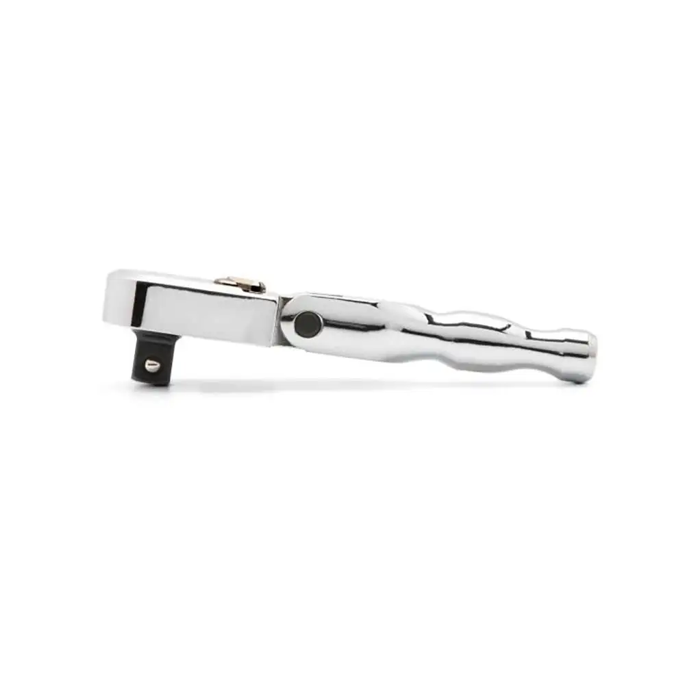 GEARWRENCH 3/8inch Drive 120XP Full Polish Chrome Stubby Flex Head Teardrop Ratchet 81212XP