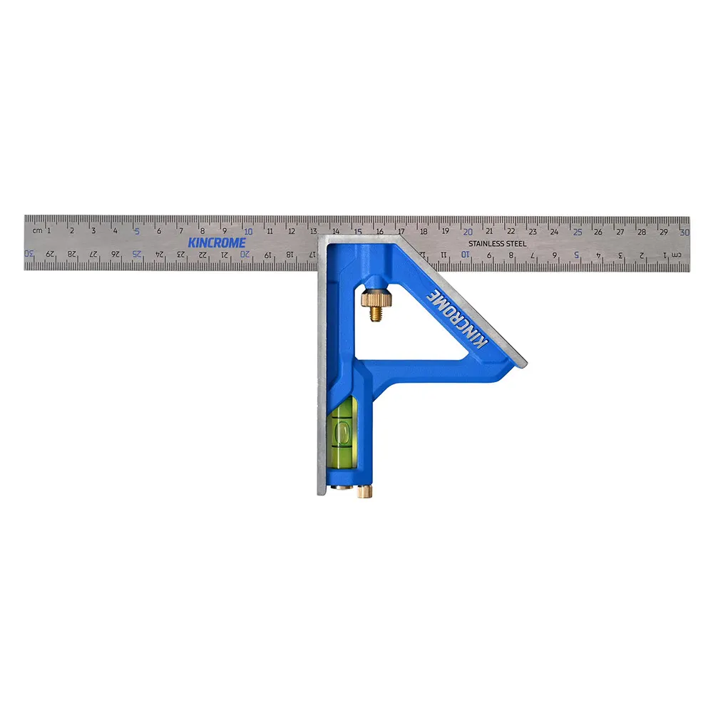 KINCROME 300mm Metal Blue Plastic Handle Combination Square K11178
