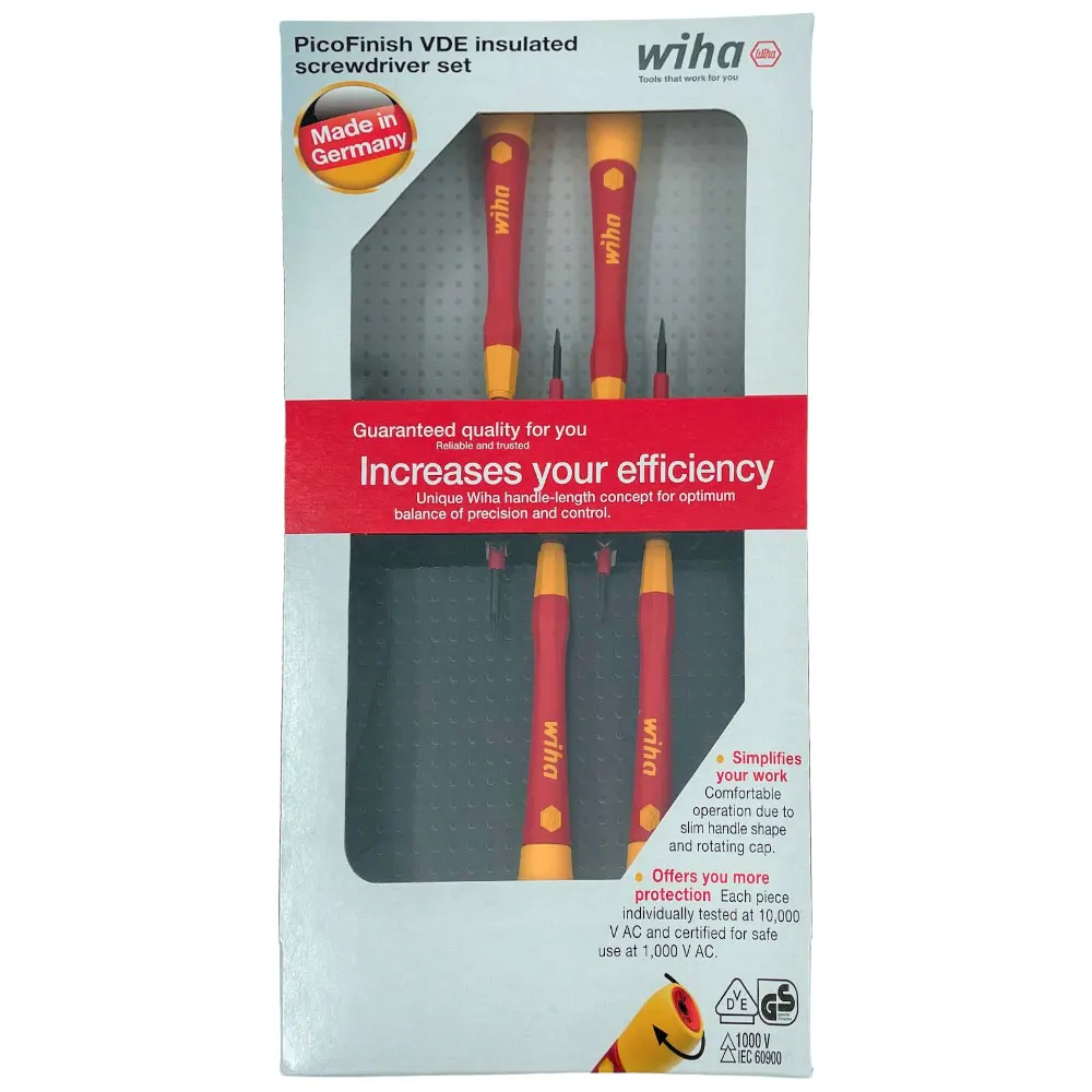 WIHA 4 Piece PicoFinish Screwdriver Set 44847