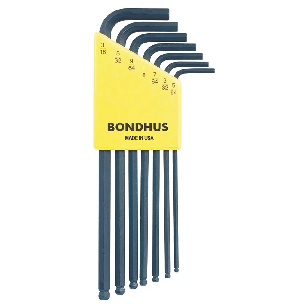 BONDHUS 7 Pce Ballend L-Wrench 5/64-3/16inch BD10945