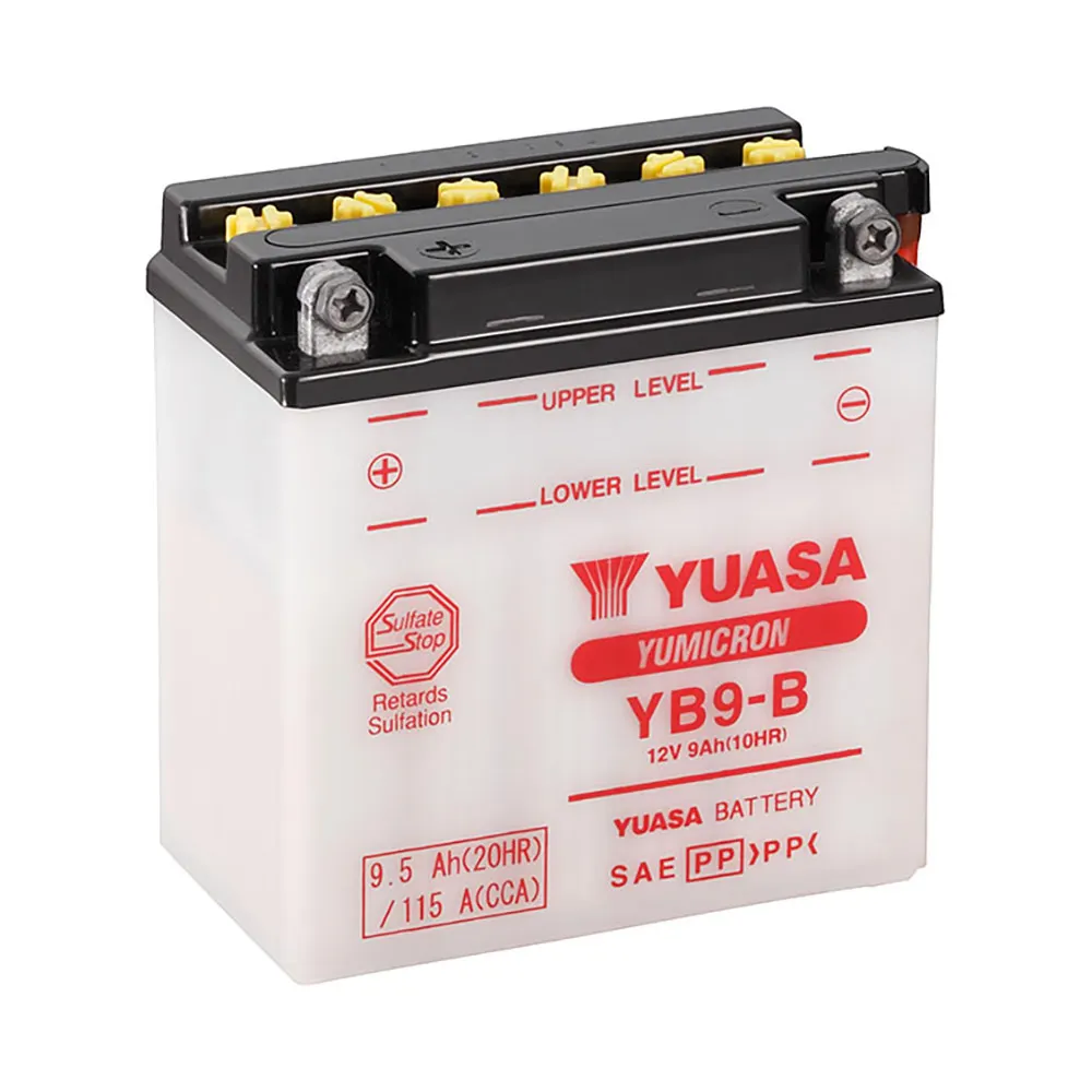 YUASA MOTORCYCLE YB9-B +1LAC Motorcycle Battery 155076