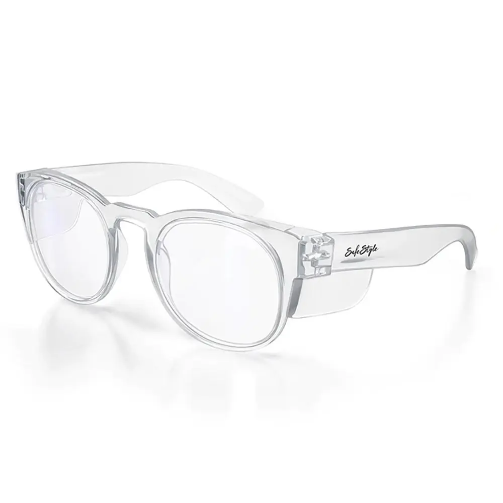 SAFESTYLE Cruisers Clear Frame Clear UV400 Lens Safety Glasses CRCC100