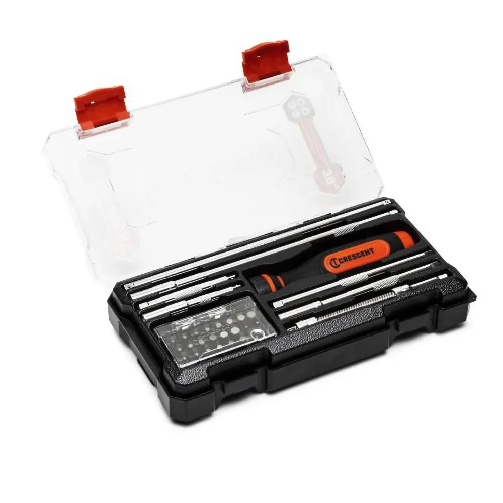 CRESCENT 1/4 Inch Screwdriver Ratchet Bits Set 39 Piecce CRBSDS39PC