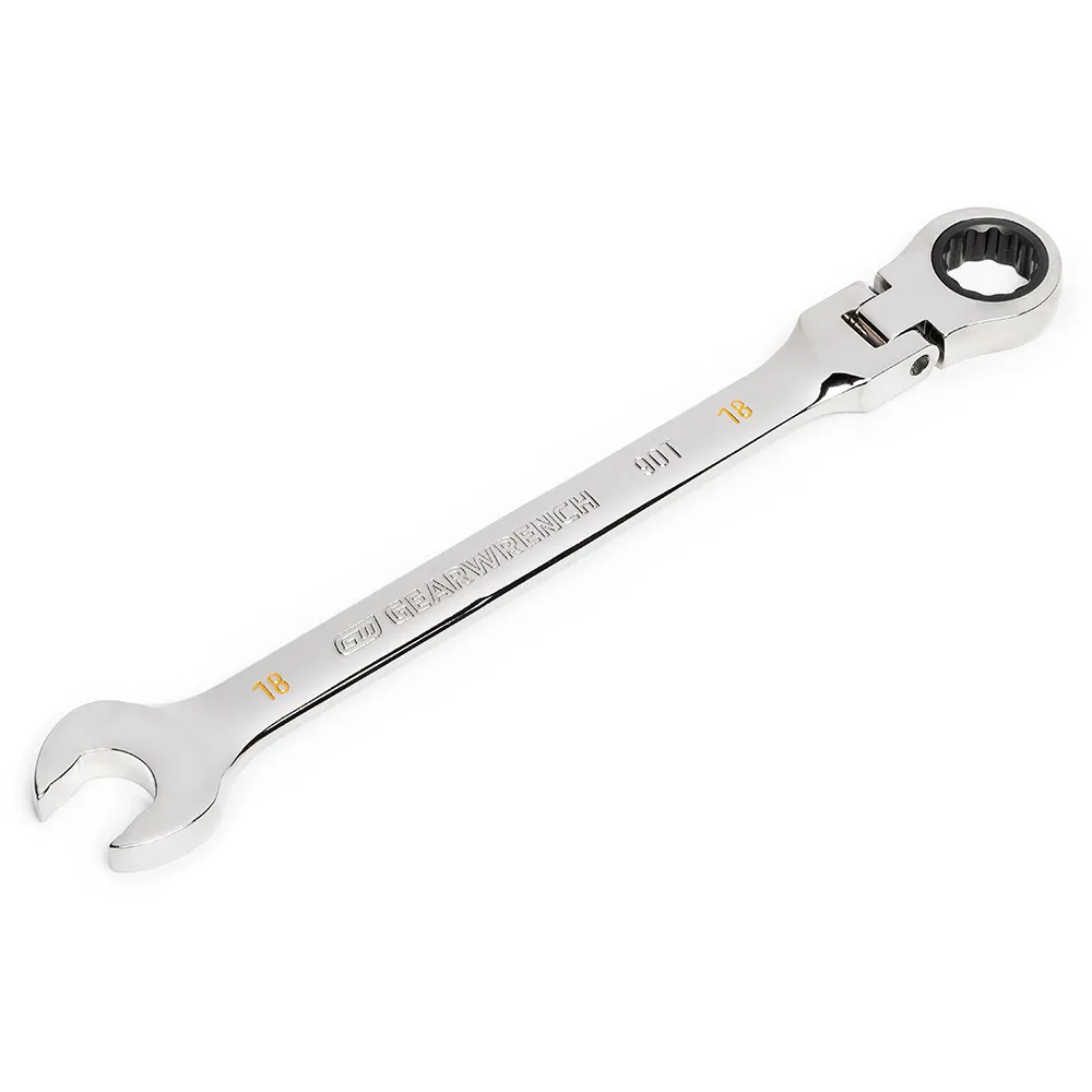 GEARWRENCH 18mm 90T Flexhead Ratcheting Combination Wrench 86718