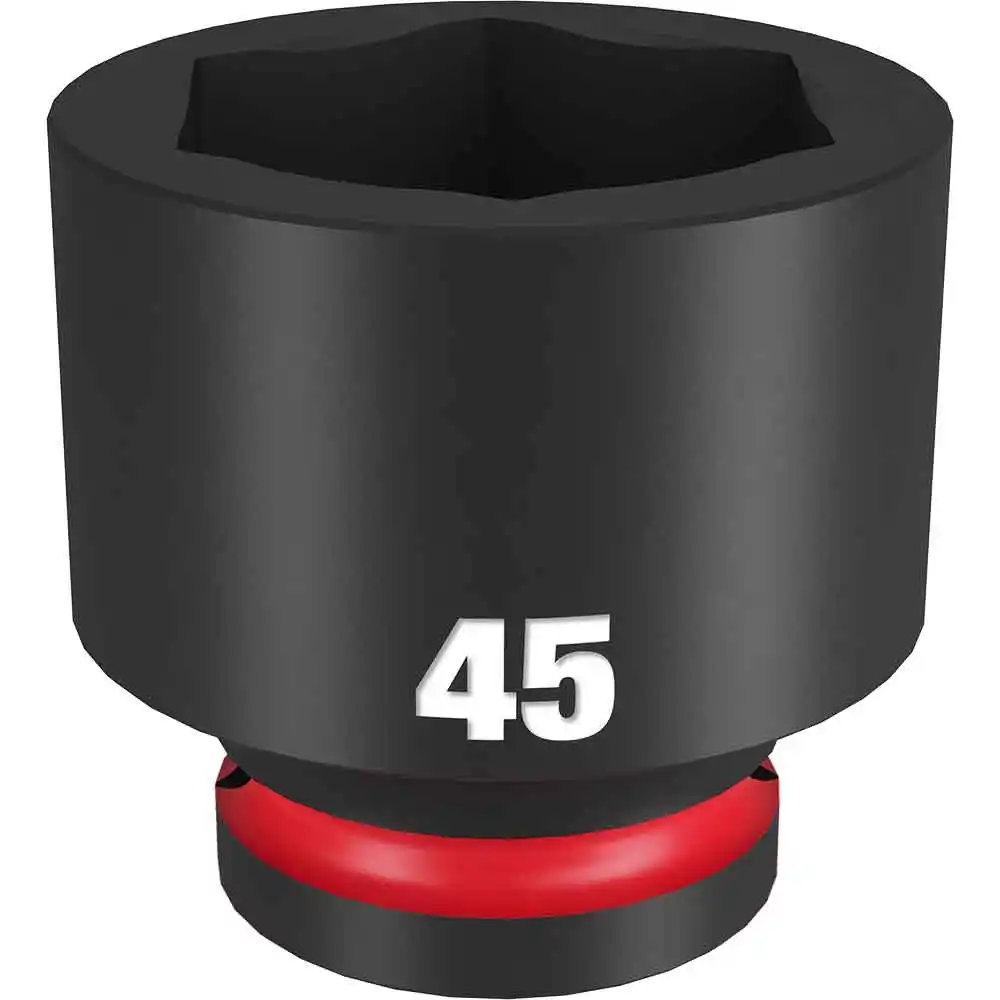 MILWAUKEE SHOCKWAVE 3/4inch Drive 45mm Standard 6 Point Impact Socket 49666383