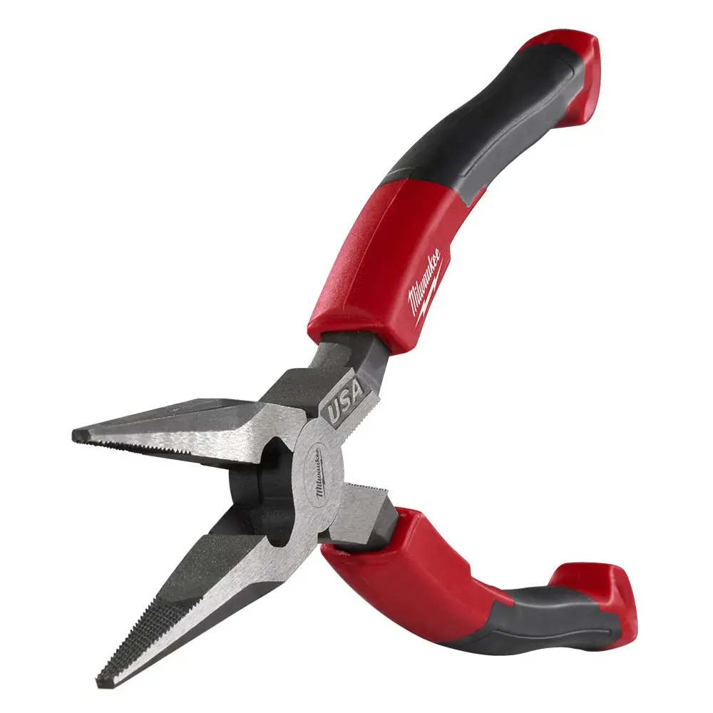 MILWAUKEE 203mm USA Made Comfort Grip Handle Long Nose Plier MT555