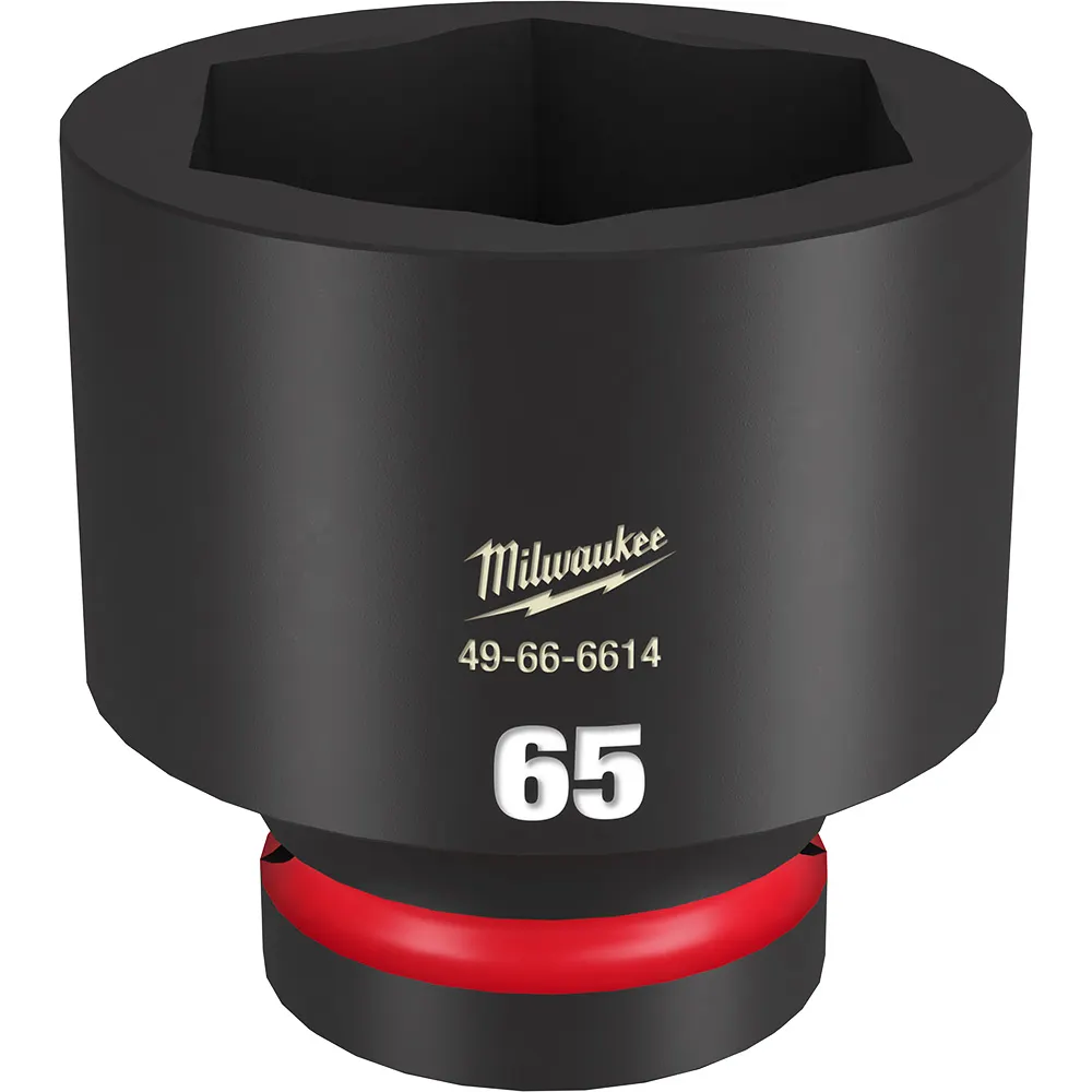 MILWAUKEE SHOCKWAVE 1inch Drive 65mm Standard 6 Point Impact Socket 49666614