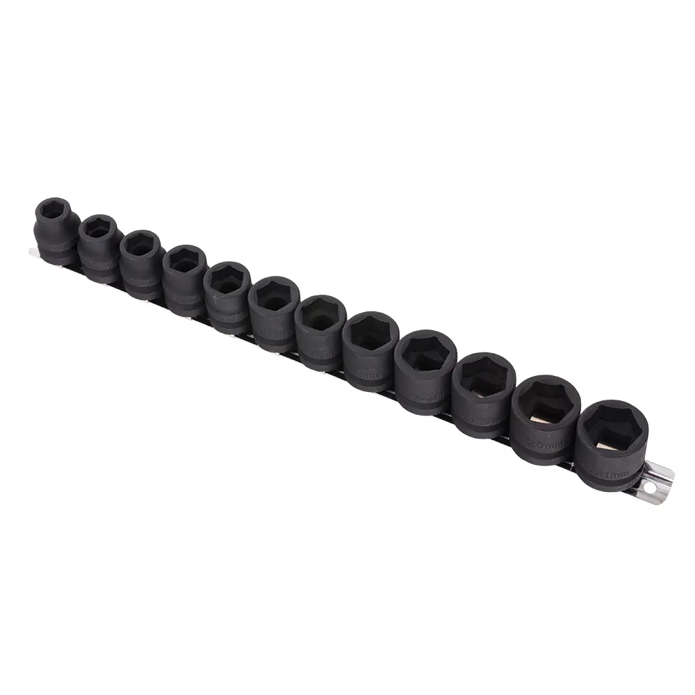 TTI 12 Piece 1/2inch Metric Impact Socket Rail Set TT12D12LPISS