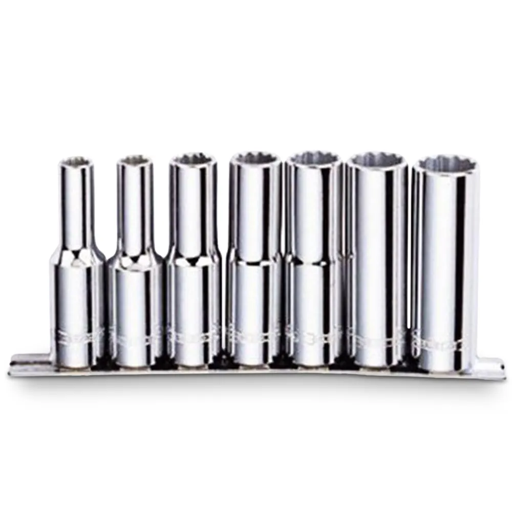 SIDCHROME 1/2inch SD AF 7 Pce 3/8inch-3/4inch Deep Socket Set SCMT14451