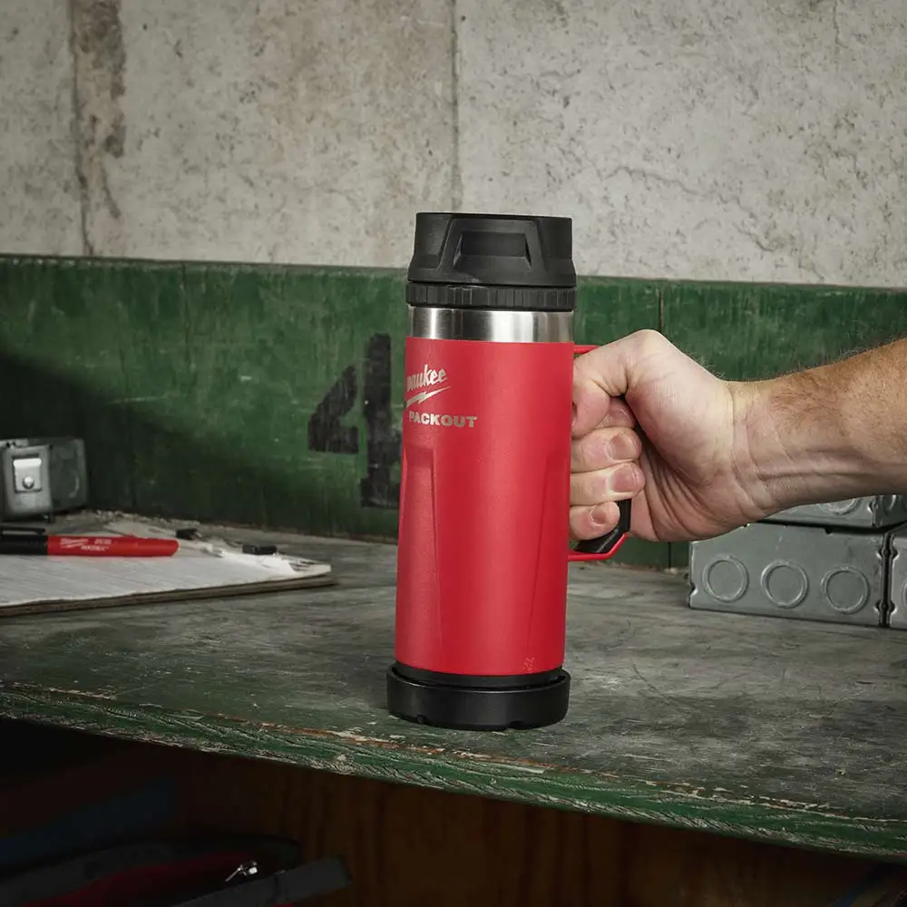 MILWAUKEE PACKOUT™ 532ml (18oz) Sip Lid Mug - Red 48228394R