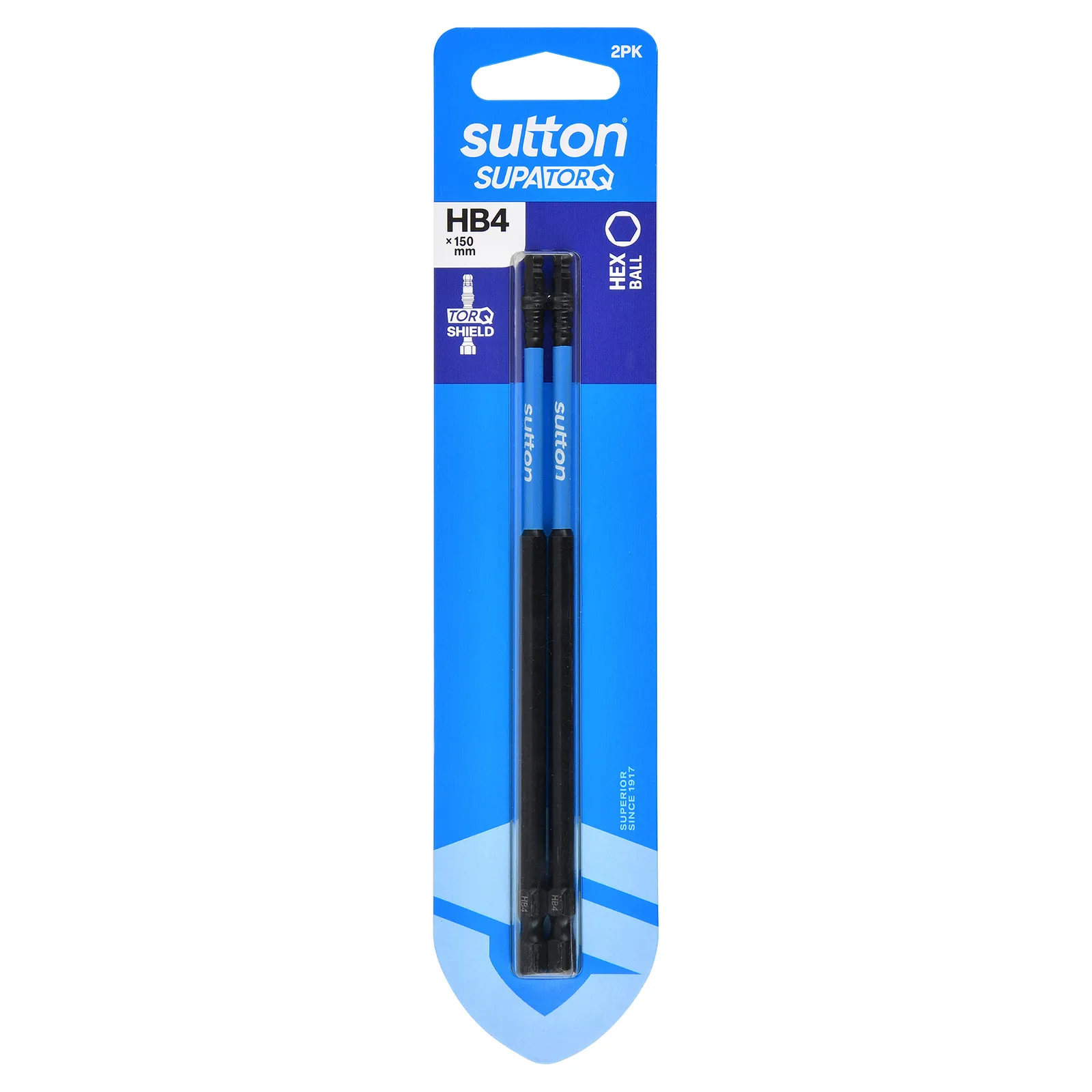 SUTTON SUPATORQ HB4X150mm Ball Hex Screwdriver Bit - 2 Piece S210H02G04