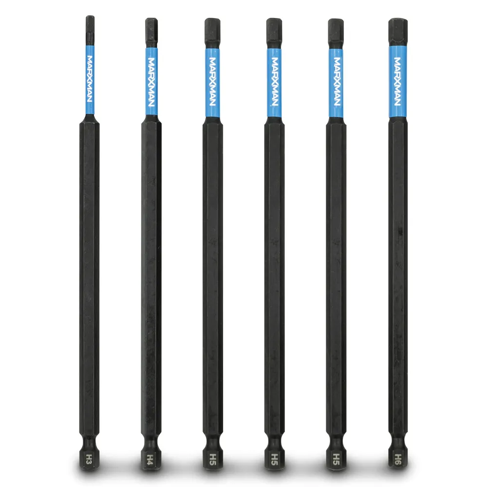 MARXMAN 3-6x150mm Hex Power Impact Screwdriver Bit - 6 Piece MSDBHM1506PC