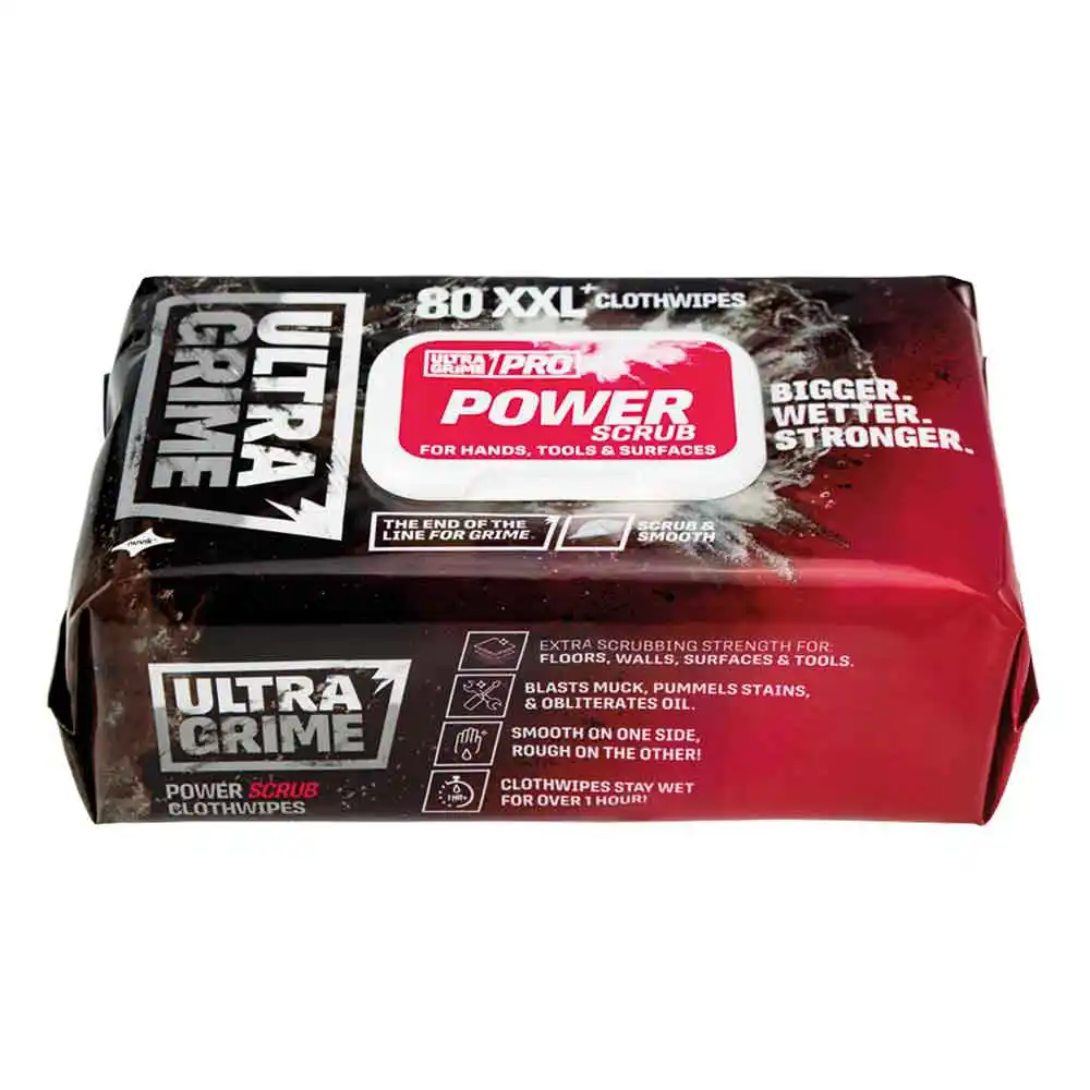 ULTRA GRIME Power Scrub Huge Wipes 80 Pack 5920-RB