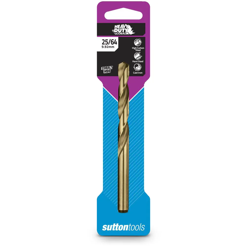 SUTTON 25/64inch x 130mm HSS-CobaltMetal Jobber Drill Bit