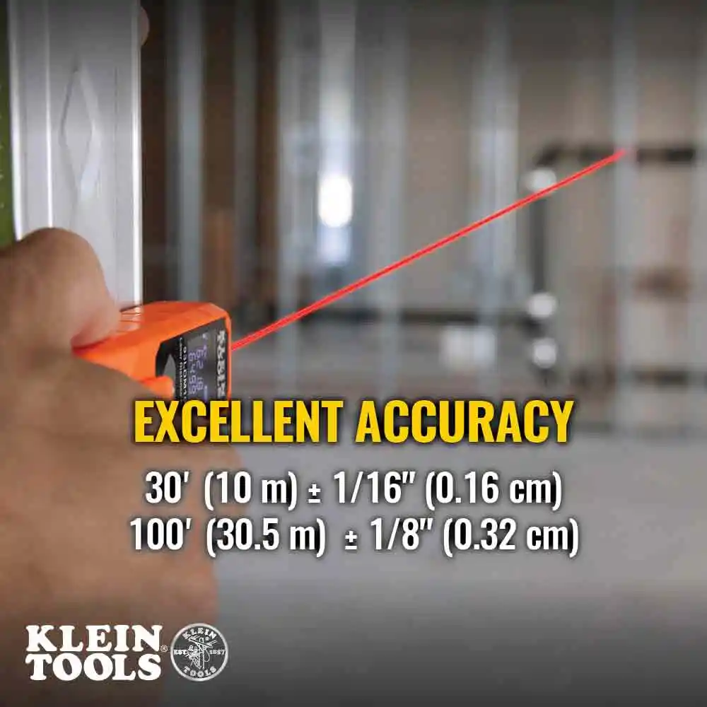 KLEIN 30m Compact Laser Distance Measurer A-93LDM100C