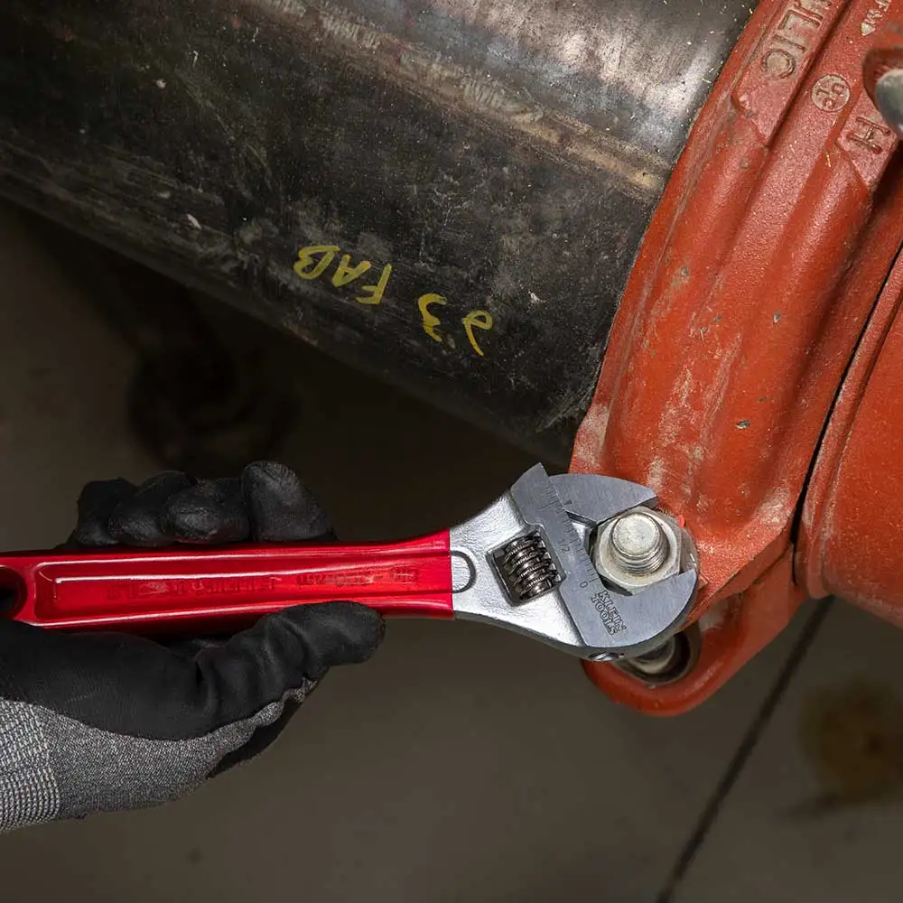 KLEIN 8inch Adjustable Wrench Extra-Capacity Dipped A-D507-8