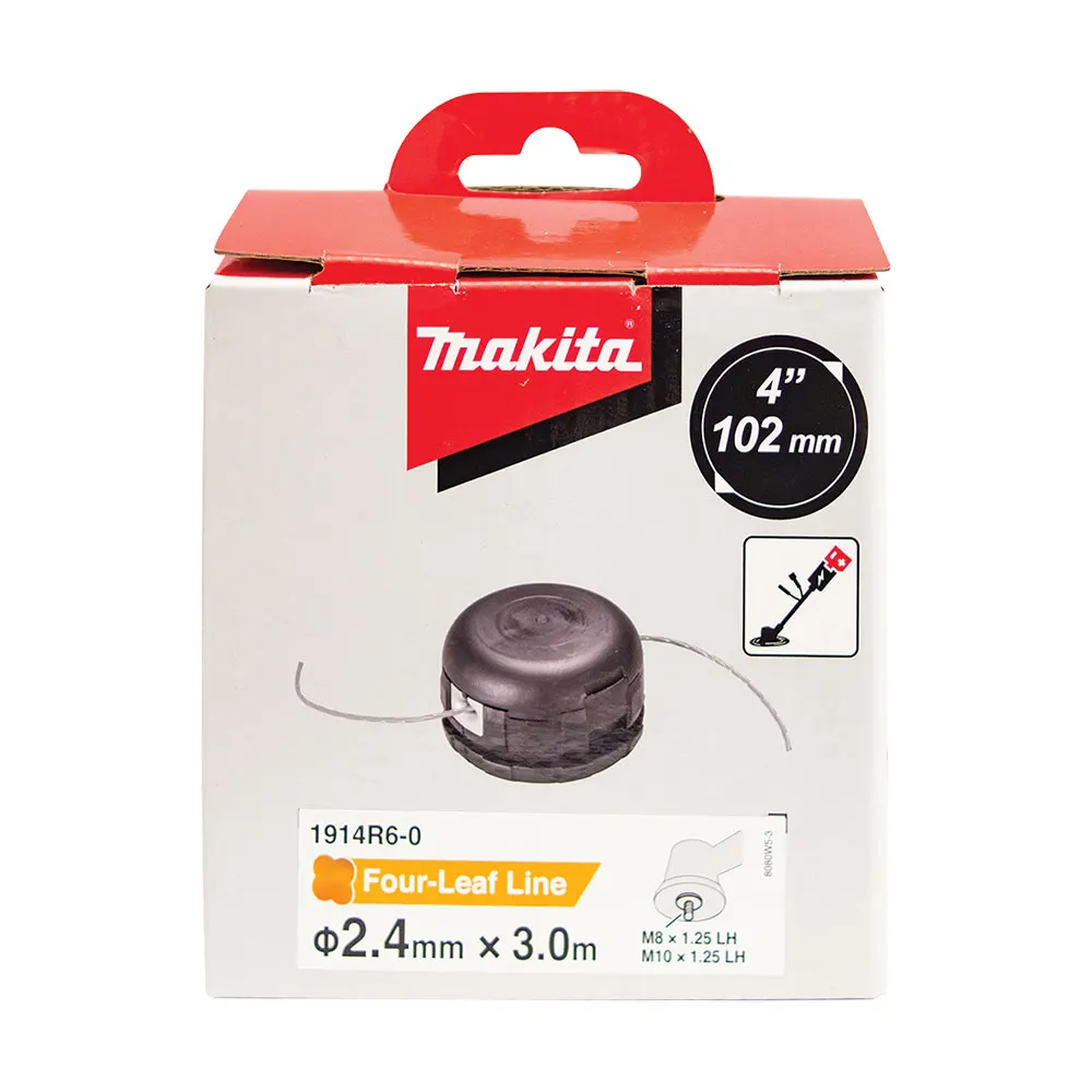 MAKITA M10/M8 X 1.25lht 2.4mm X 3m Nylon Head Line Trimmer 1914R6-0