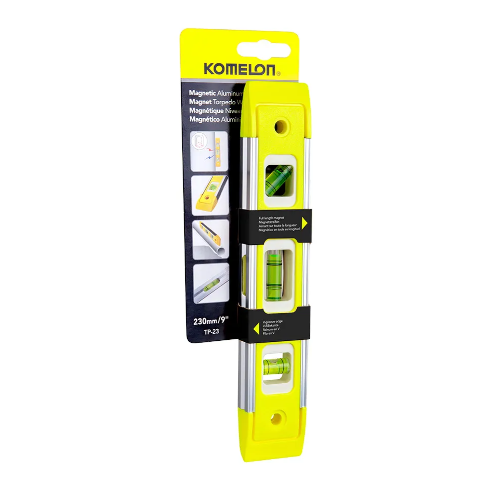 KOMELO 230mm 3 Vial Magnetic Spirit Level TP23HV