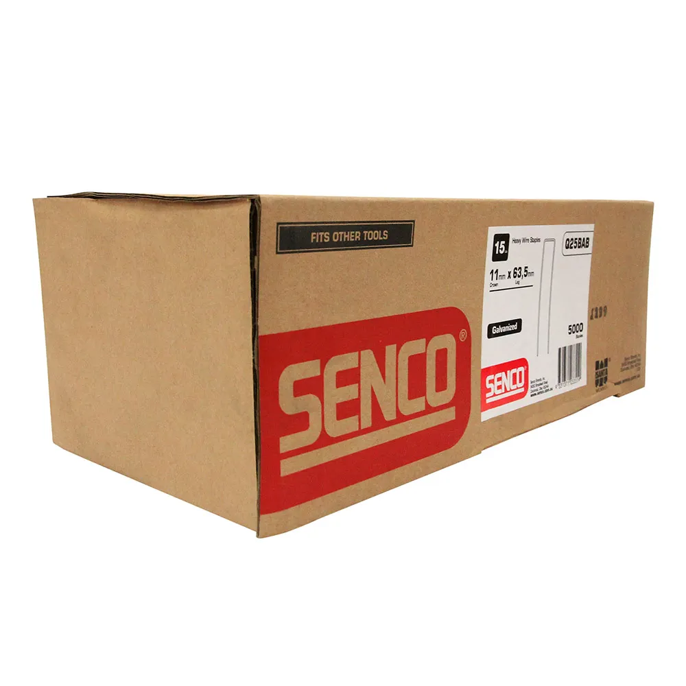 SENCO Q Series Staples Electro Galvanised - 64mm Box of 10000 Q25BAB