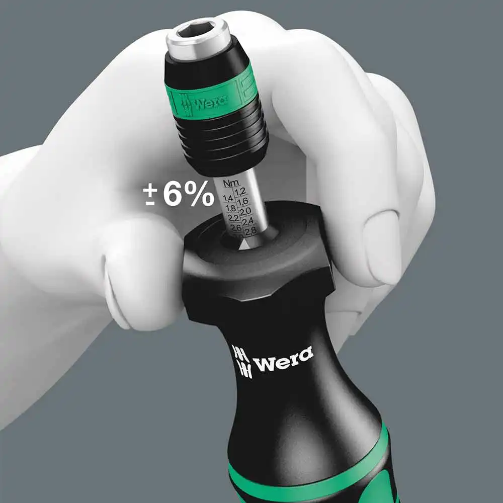 WERA Adjustable Torque Screwdriver (0.3-1.0 Nm) w/ Rapidaptor Quick-release Chuck WER074772