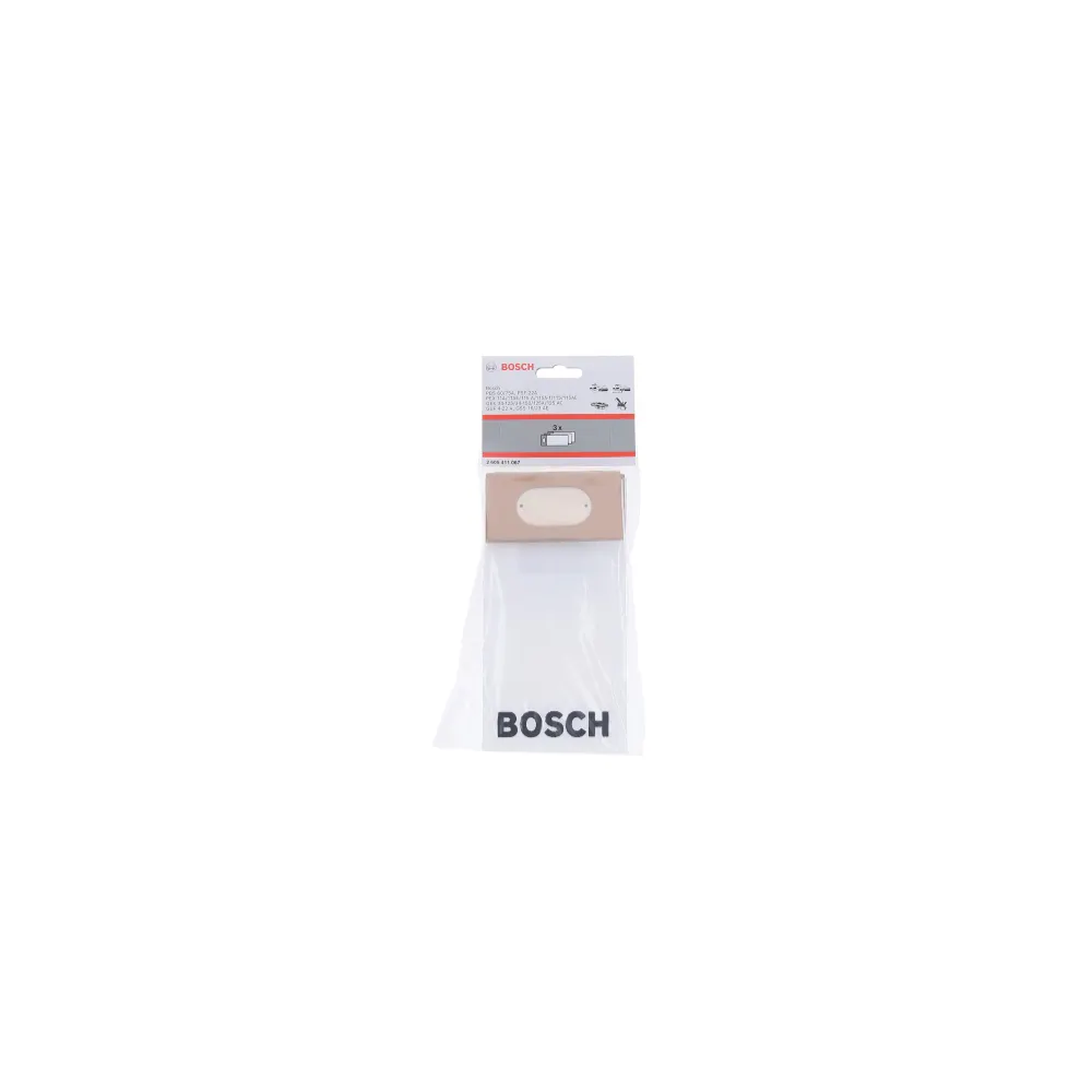 BOSCH Paper Filter Dust Bag Suits Bosch Sanders - 3 Piece 2605411067