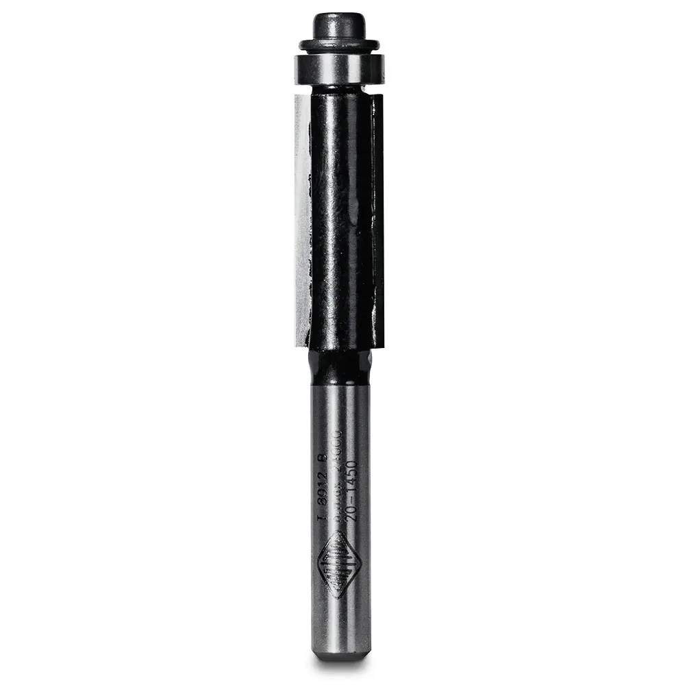 CARBITOOL Router Bit TCT Flush Trim w.Bearing 3/8inch -Diameter 1/4inch -Shank T 8012 B